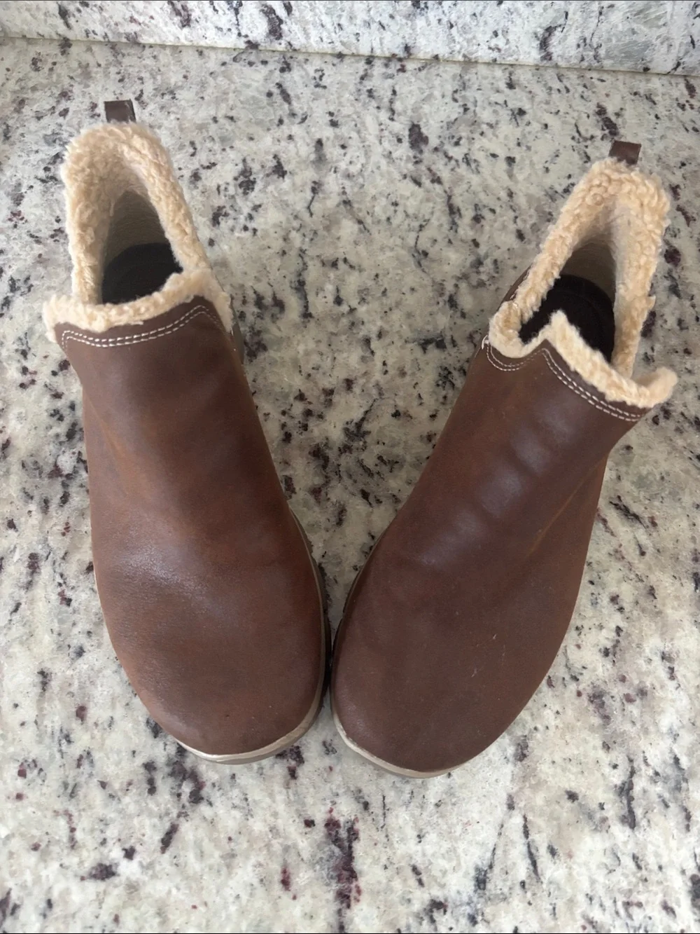 Women’s Skechers Brown Faux-Shearling Lined Slip-On Boots